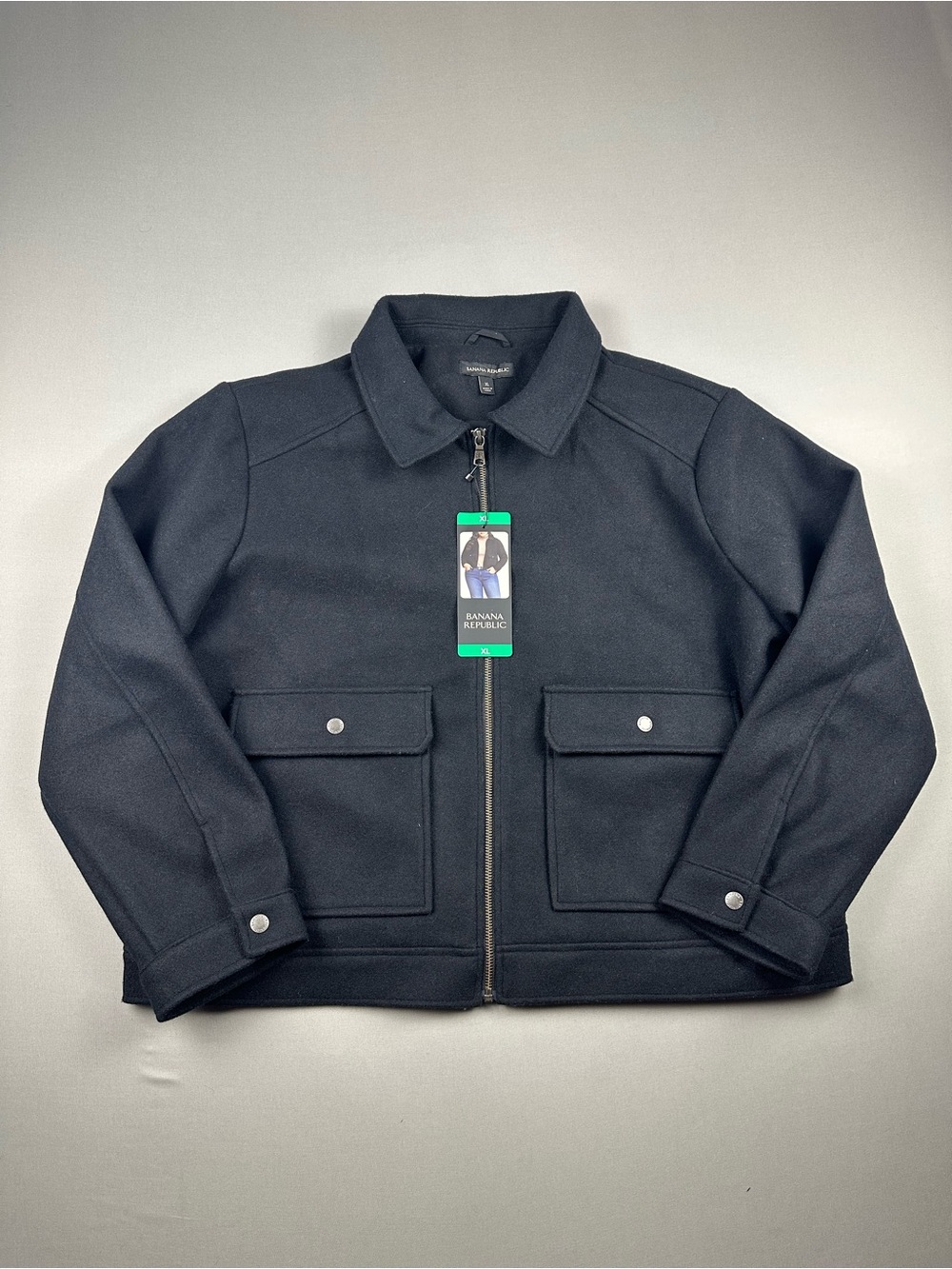 NWT Banana Republic Cropped Zip-Front Utility Jacket - Womens XL